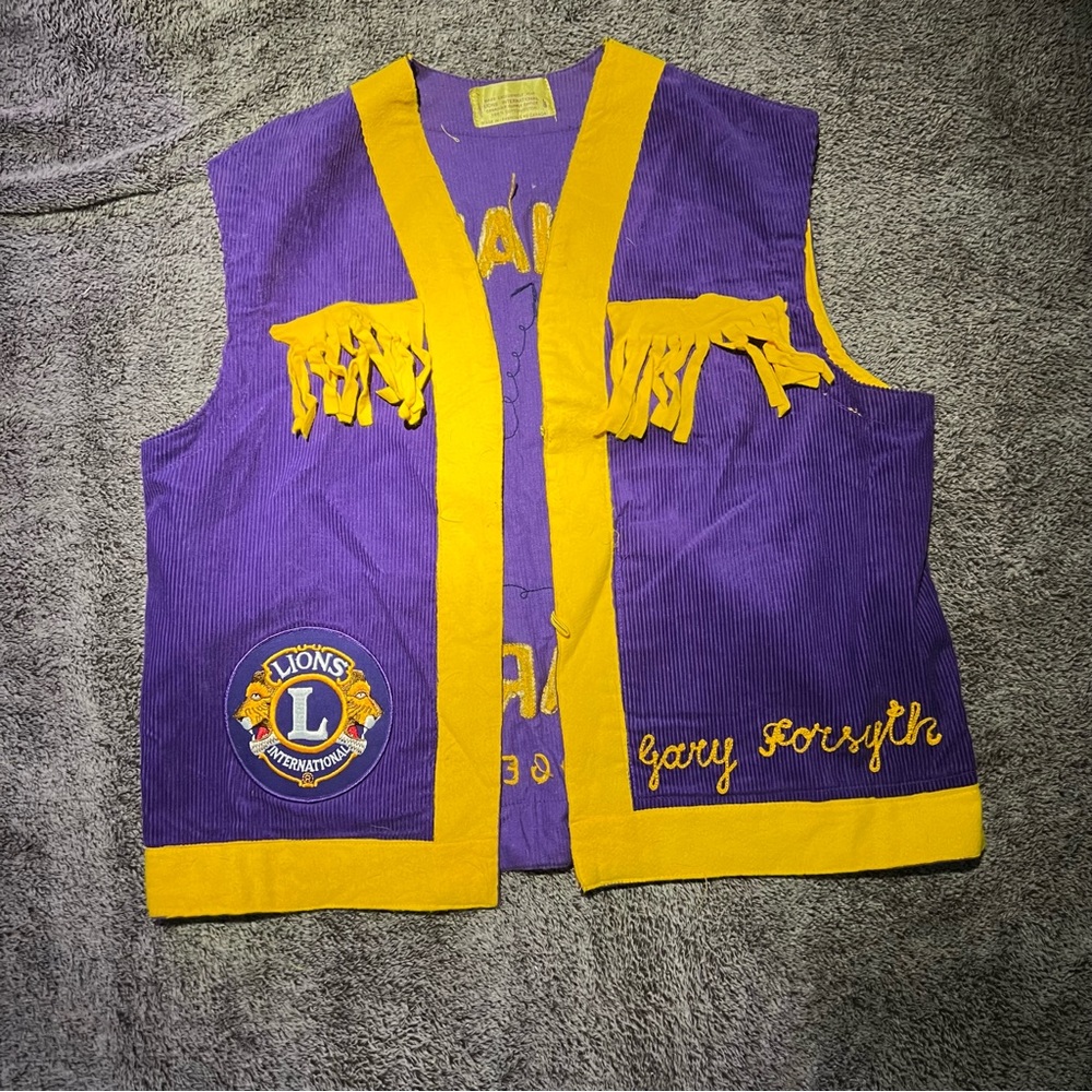 True vintage Lions club corduroy vest